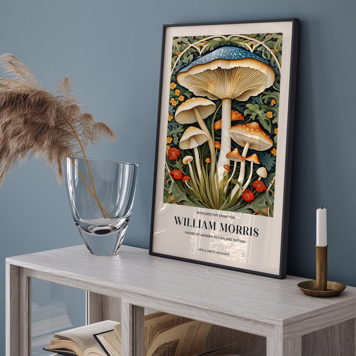 William Morris Mushroom Botanical Arts Crafts Decorative Poster - Image 4