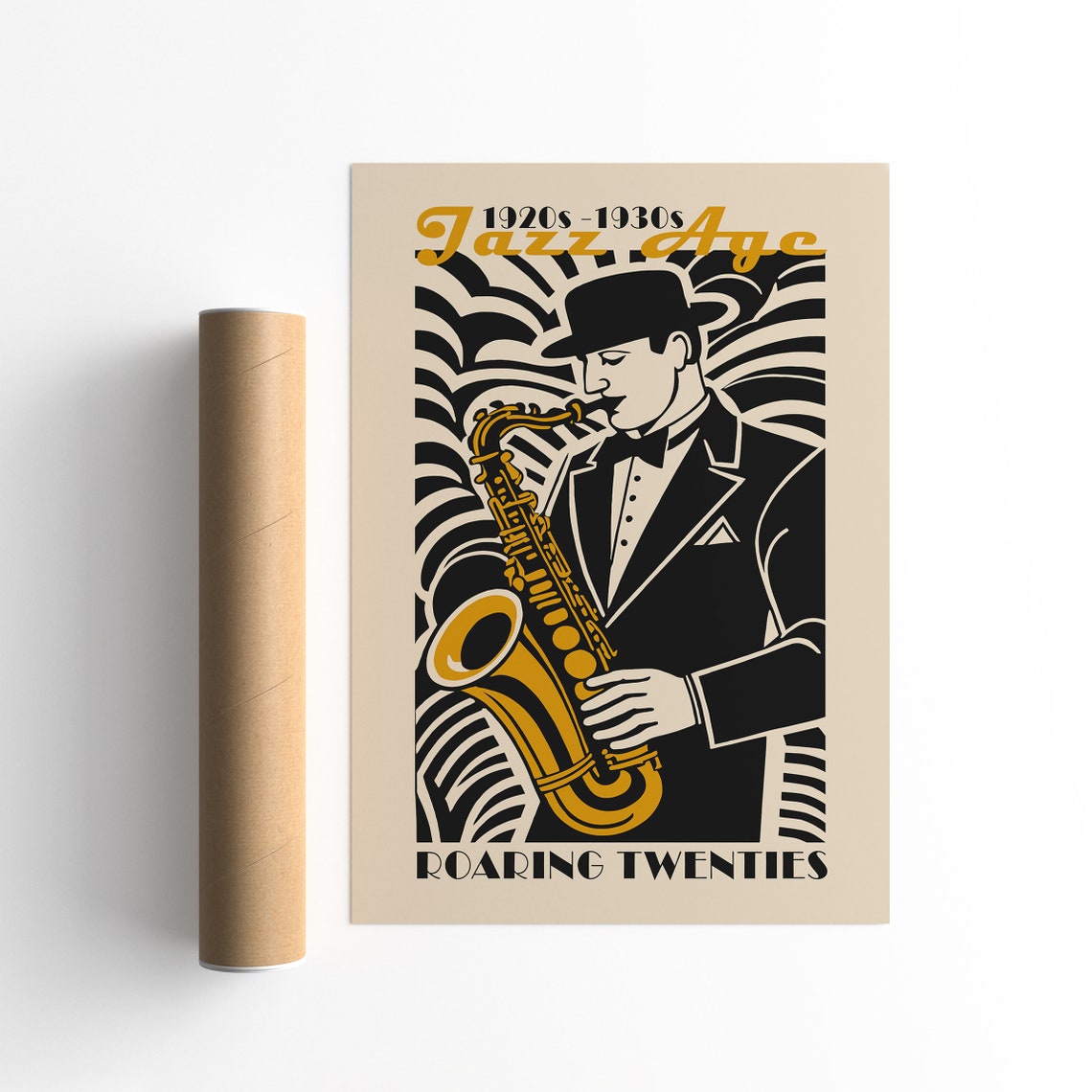 Jazz Age 1920s 1930s Saxophone Player Roaring Twenties Poster - Image 3