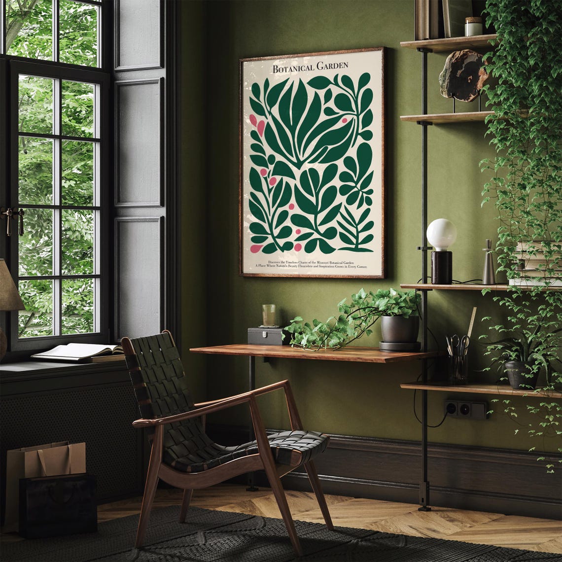 Missouri Botanical Garden Lush Green Leaves Nature Art Poster - Image 2