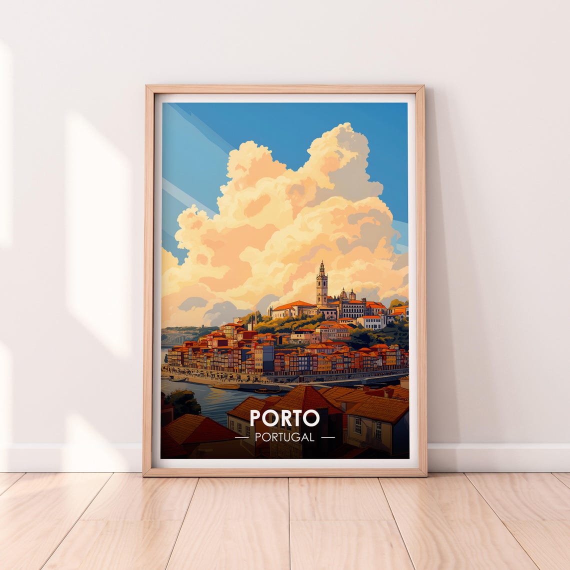Porto Poster Porto Wat Wall Art Portugal Poster Porto Premium Print Portugal Print Porto Poster Home Dcor