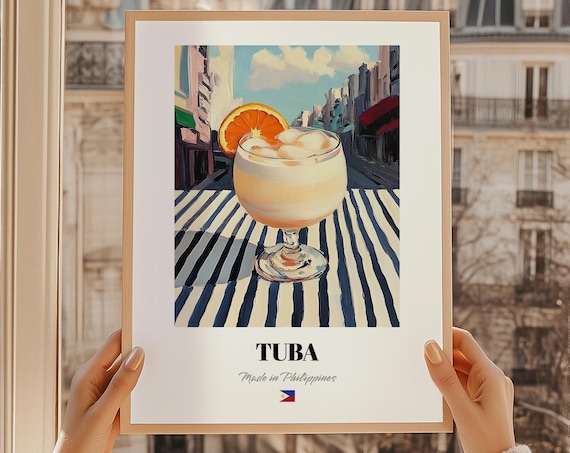 Tuba Philippine Beverage Poster Bar Dcor Wall Art Philippines Friend Kitchen