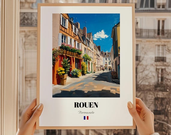 Rouen Normandie France Wall Decor Oil Painting Reproduction Print Friend Gift Home Office Art