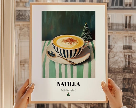 Natilla Colombian Christmas Custard Drink Oil Painting Poster