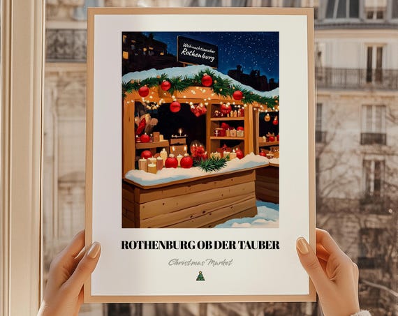 Rothenburg Ob Der Tauber Christmas Market Poster