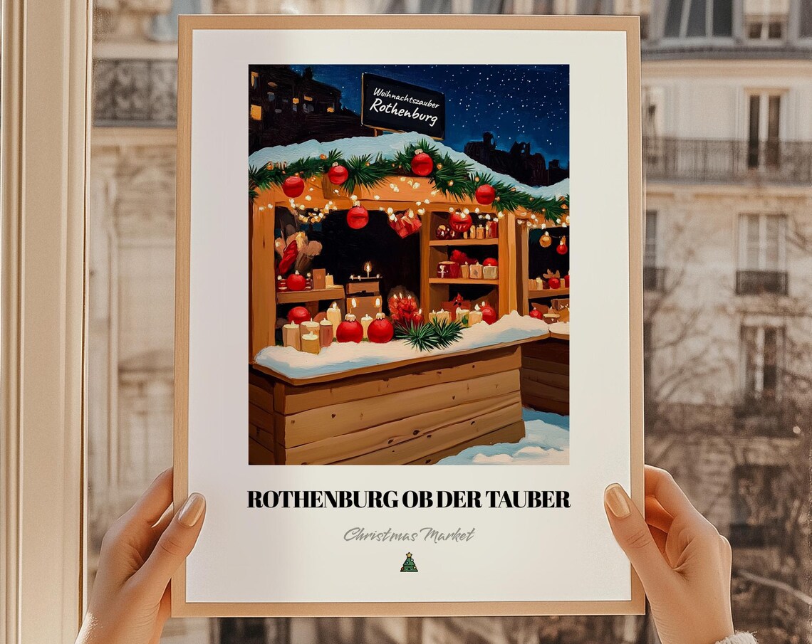 Rothenburg Ob Der Tauber Christmas Market Poster