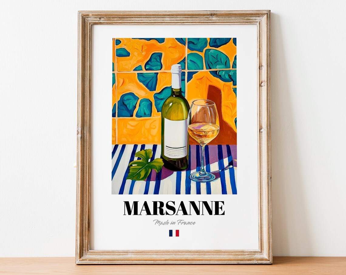 Marsanne Wine Poster Print, Southern French White