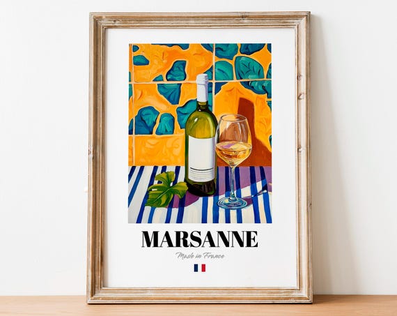 Marsanne Wine Poster Print, Southern French White