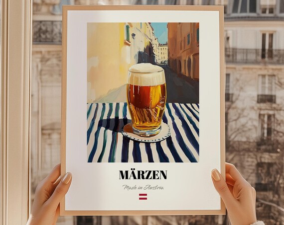 Mrzen Austrian Spirit Poster Bar Dcor Wall Art Austria Friend Gift Kitchen Print