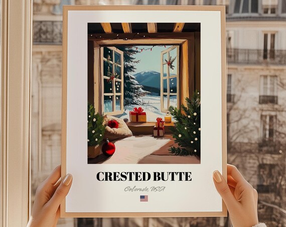 Crested Butte Colorado Usa Ski Resort Wall Decor Print Poster Christmas Gift