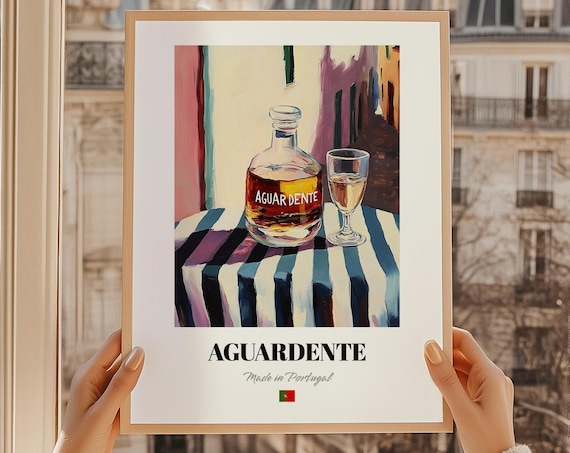 Aguardente Portuguese Spirit Still Life Bar Decor Kitchen Poster
