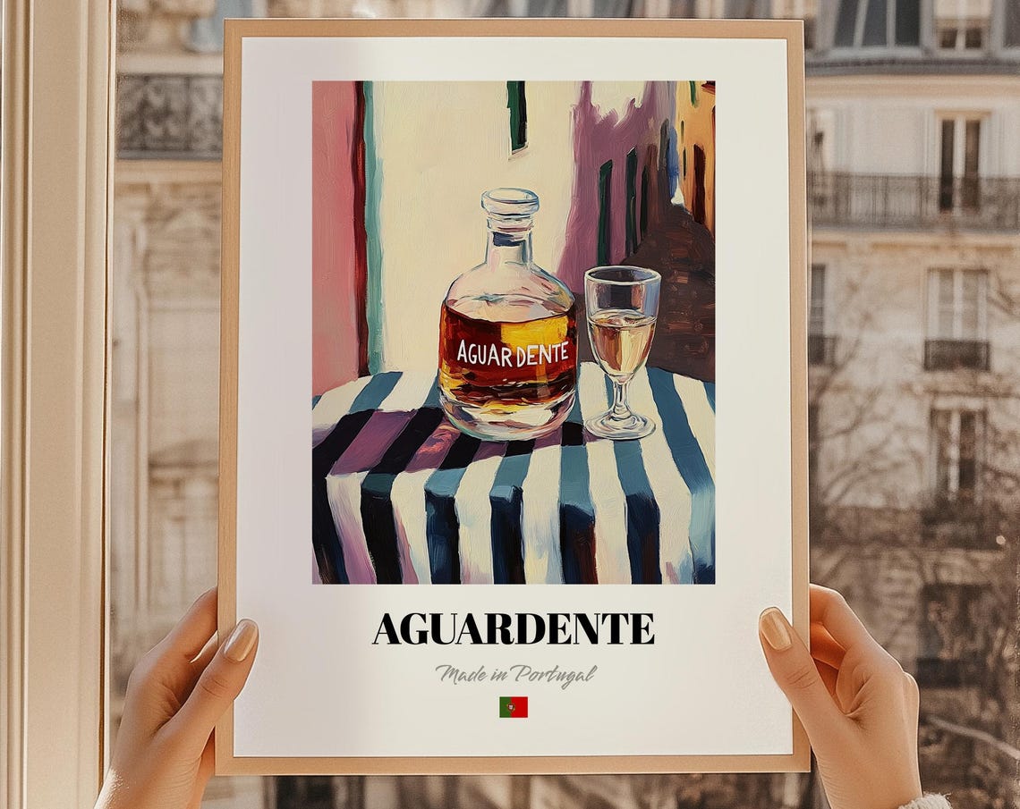 Aguardente Portuguese Spirit Still Life Bar Decor Kitchen Poster