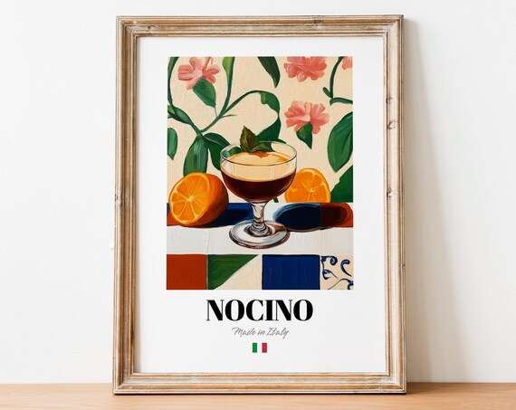 Nocino Wall Art Print Poster Italian Walnut Liqueur Artwork For Kitchens