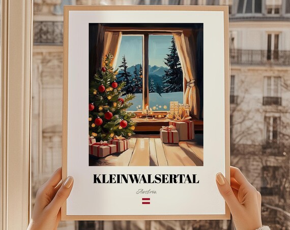 Kleinwalsertal Austria Ski Resort Wall Art Print Poster Christmas Gift