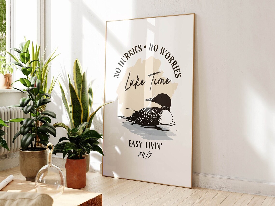 Lake Time Art Print, Lakehouse Kitchen Decor - Image 2