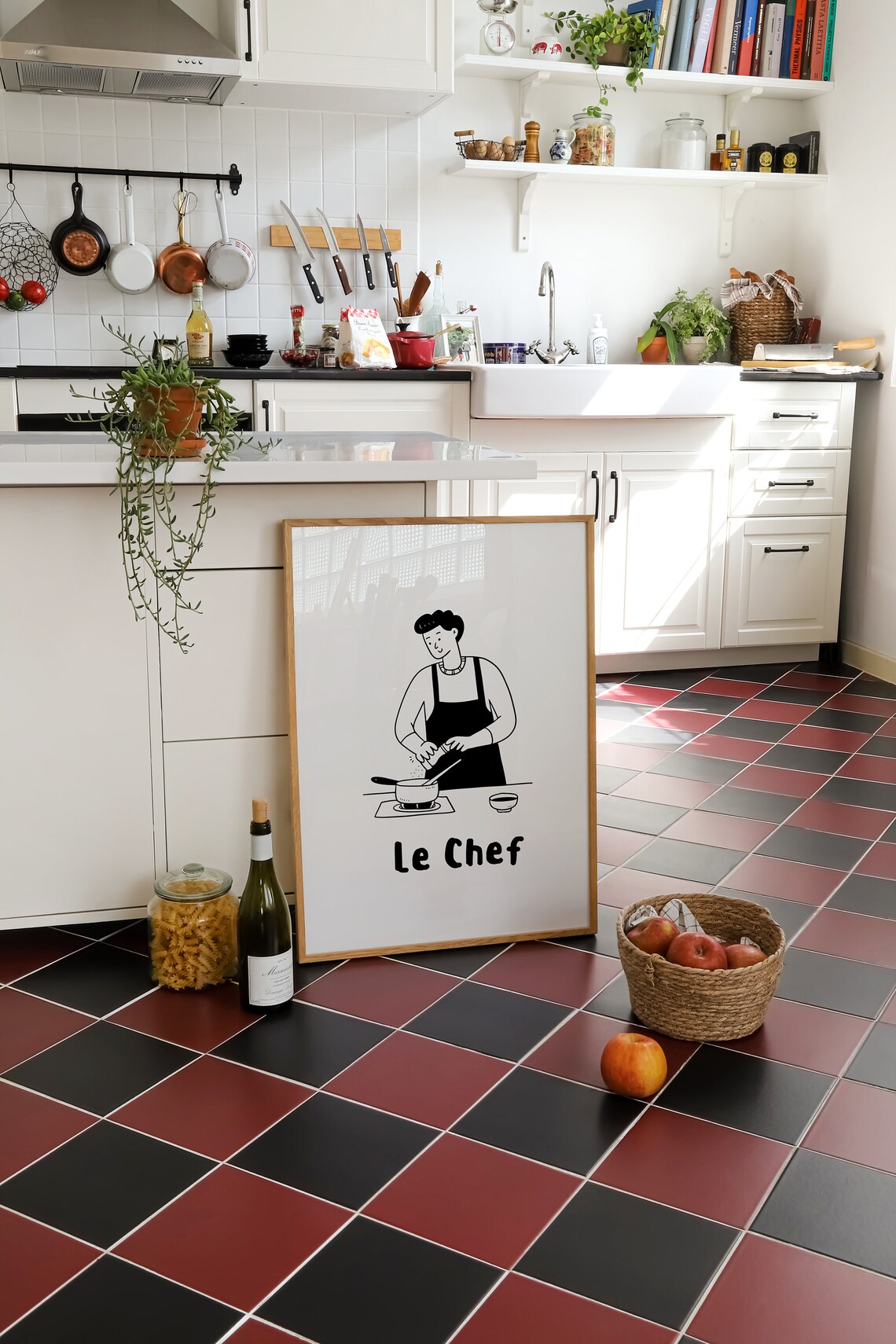 Le Chef Print Aesthetic Kitchen Decor French Kitchen Decor Cute Cooking Art Funky Kitchen Prints Trendy Kitchen Minimalist Art - Image 5