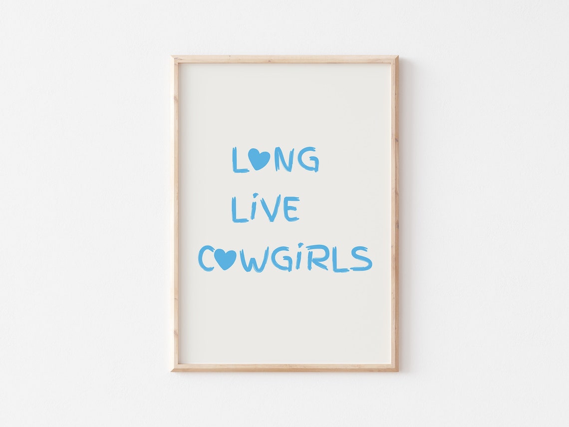 Long Live Cowgirls Print Coastal Cowgirl Poster Minimalist Western Wall Art Modern Cowgirl Art Poster Wild West Decor - Image 2