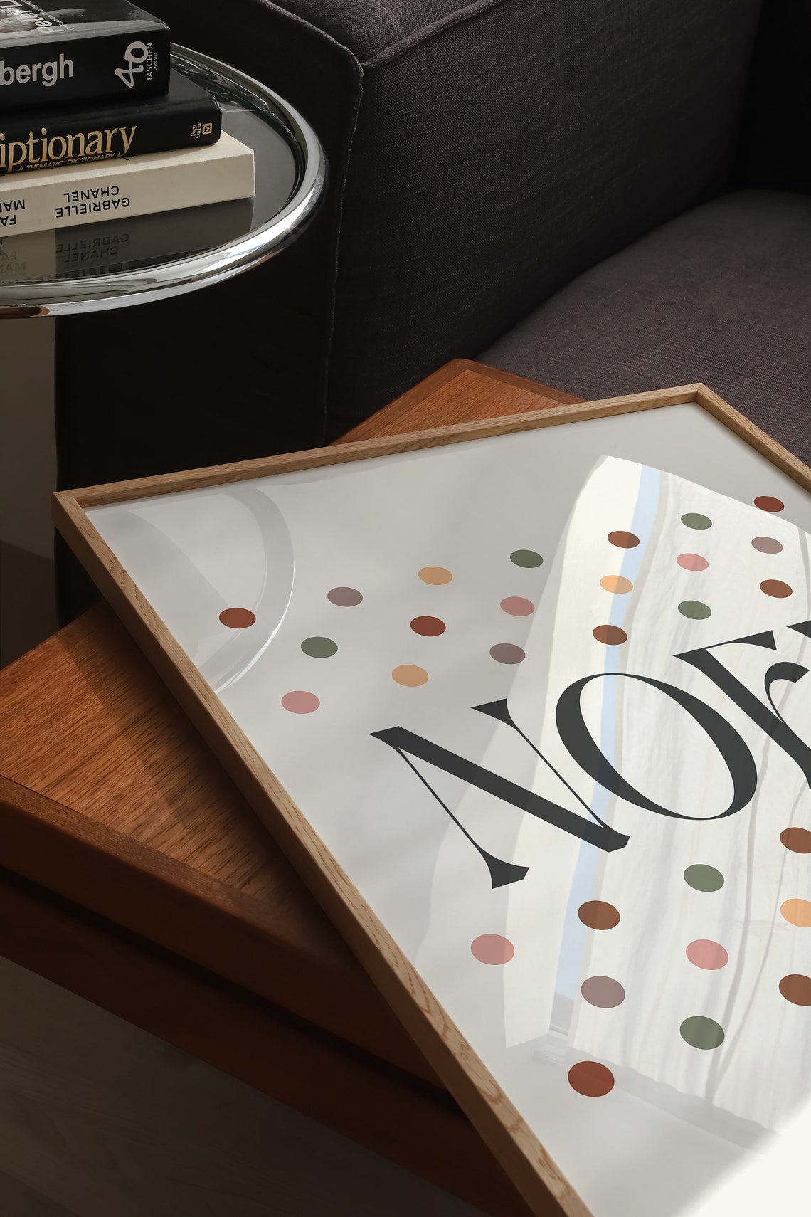 Noel Christmas Typography Poster With Pastel Polka Dots Design - Image 5
