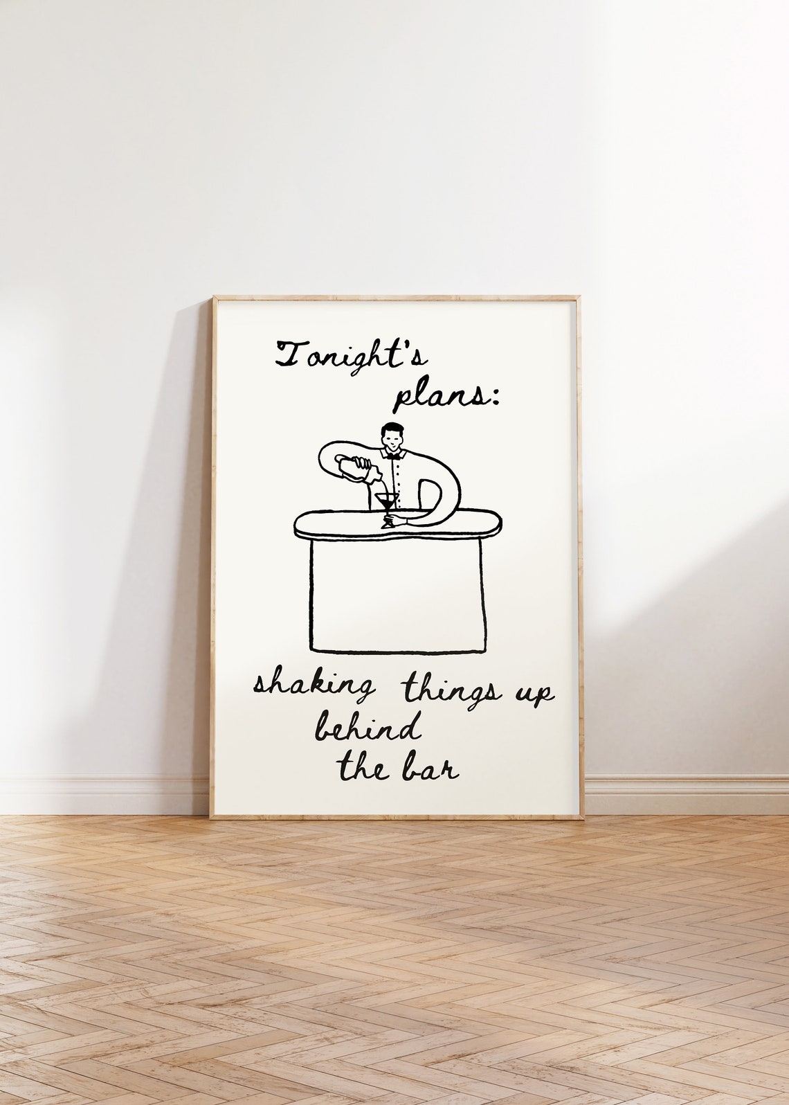 Tonights Plans Shaking Things Up Behind The Bar Bartender Poster - Image 5