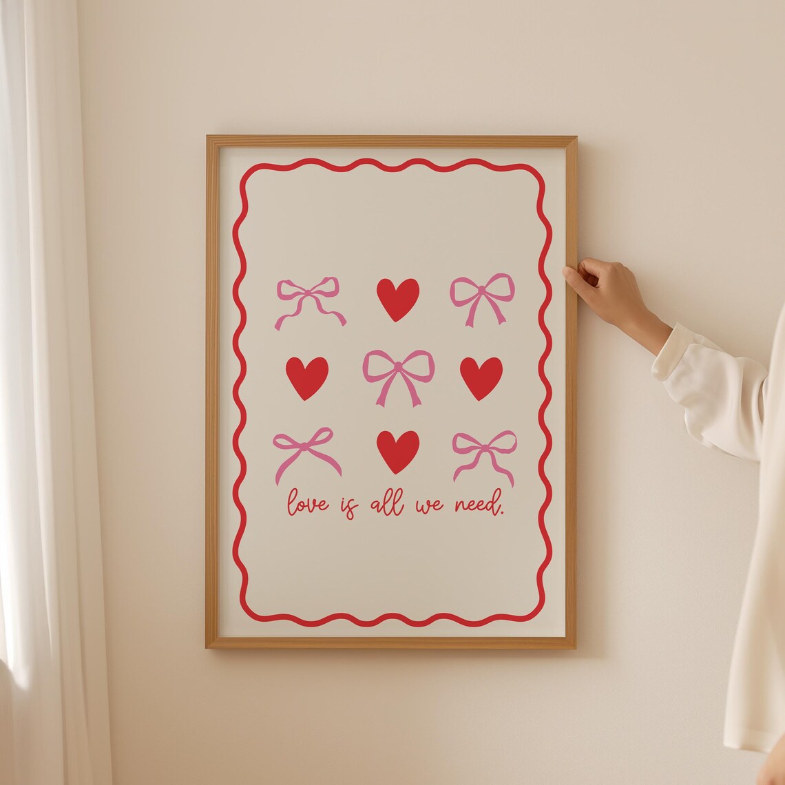 Love Is All We Need Art Print, Coquette Valentine - Image 3