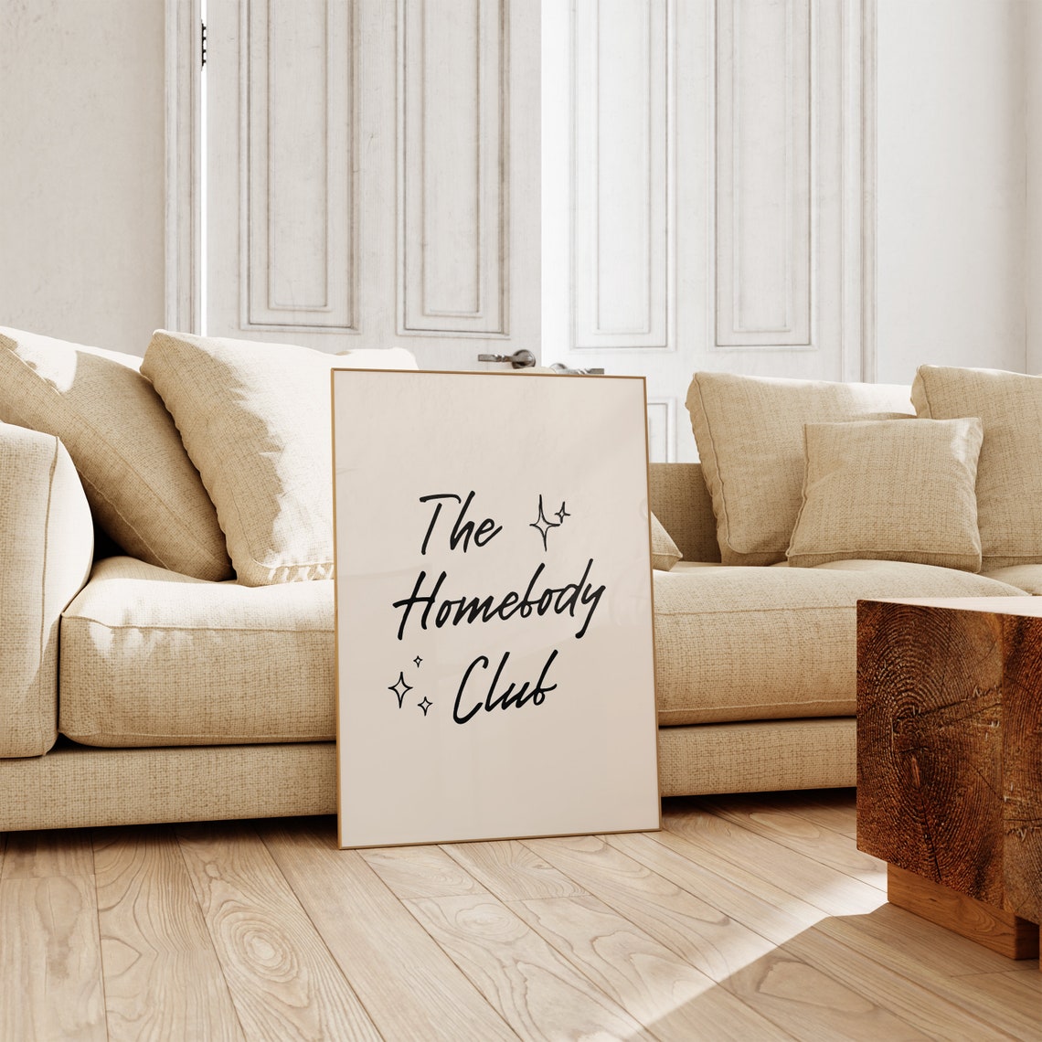 The Homebody Club Handwritten Script Quote Portrait Wall Poster - Image 4