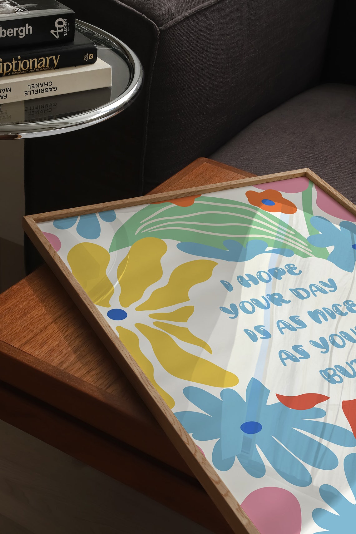 I Hope Your Day Is As Nice As Your Butt Floral Quote Wall Poster - Image 3