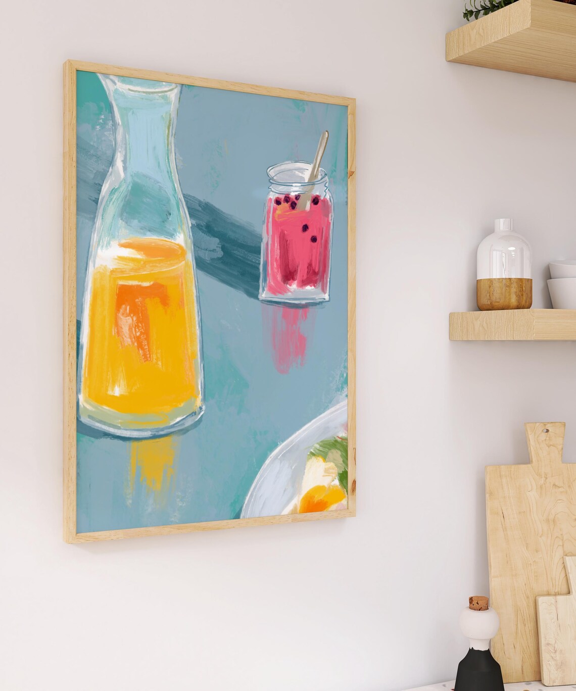 Kitchen Wall Art, Maximalist Retro Food Print - Image 5