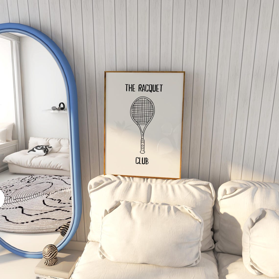 The Racquet Club Trendy Tennis Print Country Club Aesthetic Wall Art Retro Sports Poster Tennis Home Decor Tennis Art - Image 5