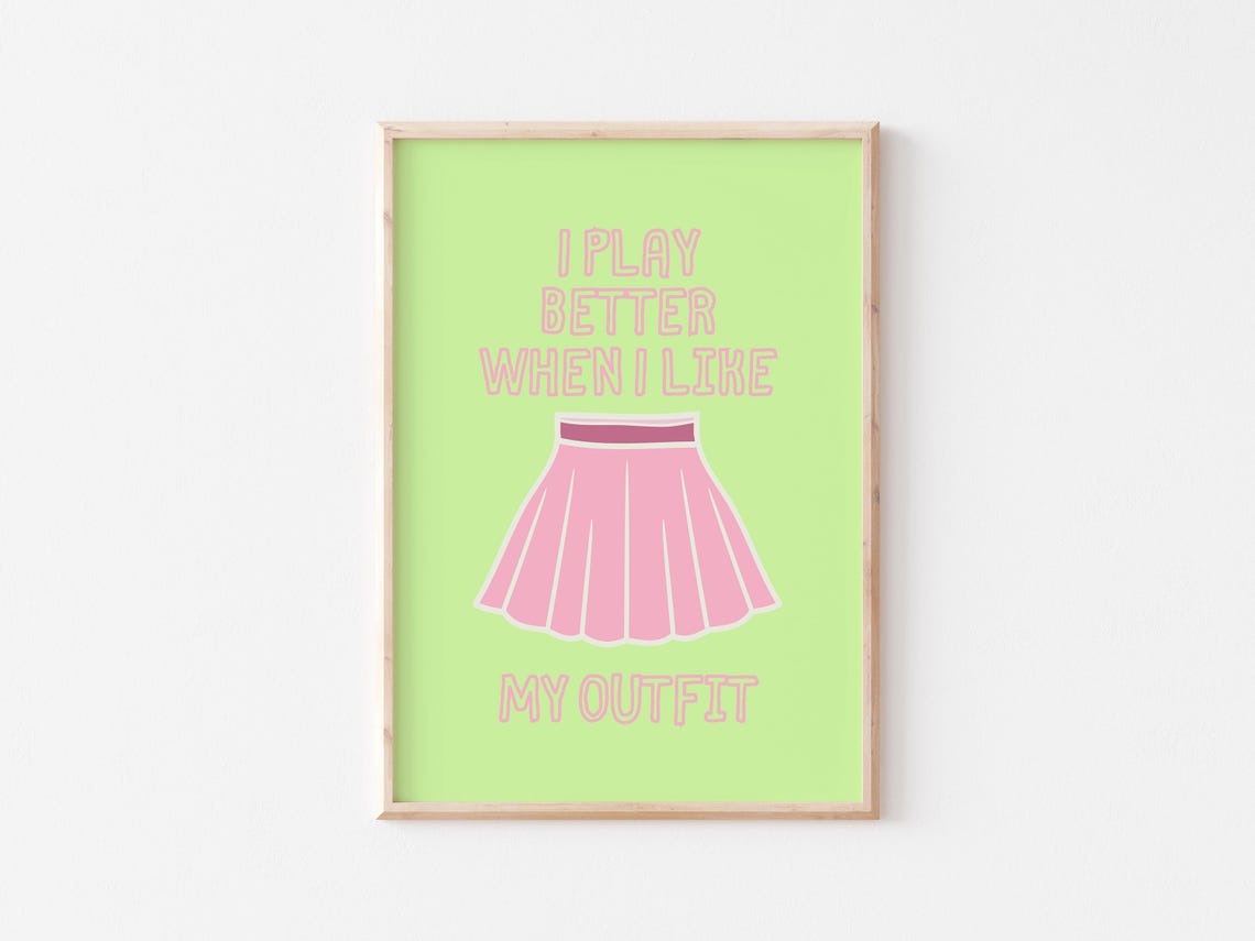 Girly Tennis Print Country Club Aesthetic Wall Art Trendy Tennis Print Retro Sports Poster Tennis Decor Girly Prints - Image 2
