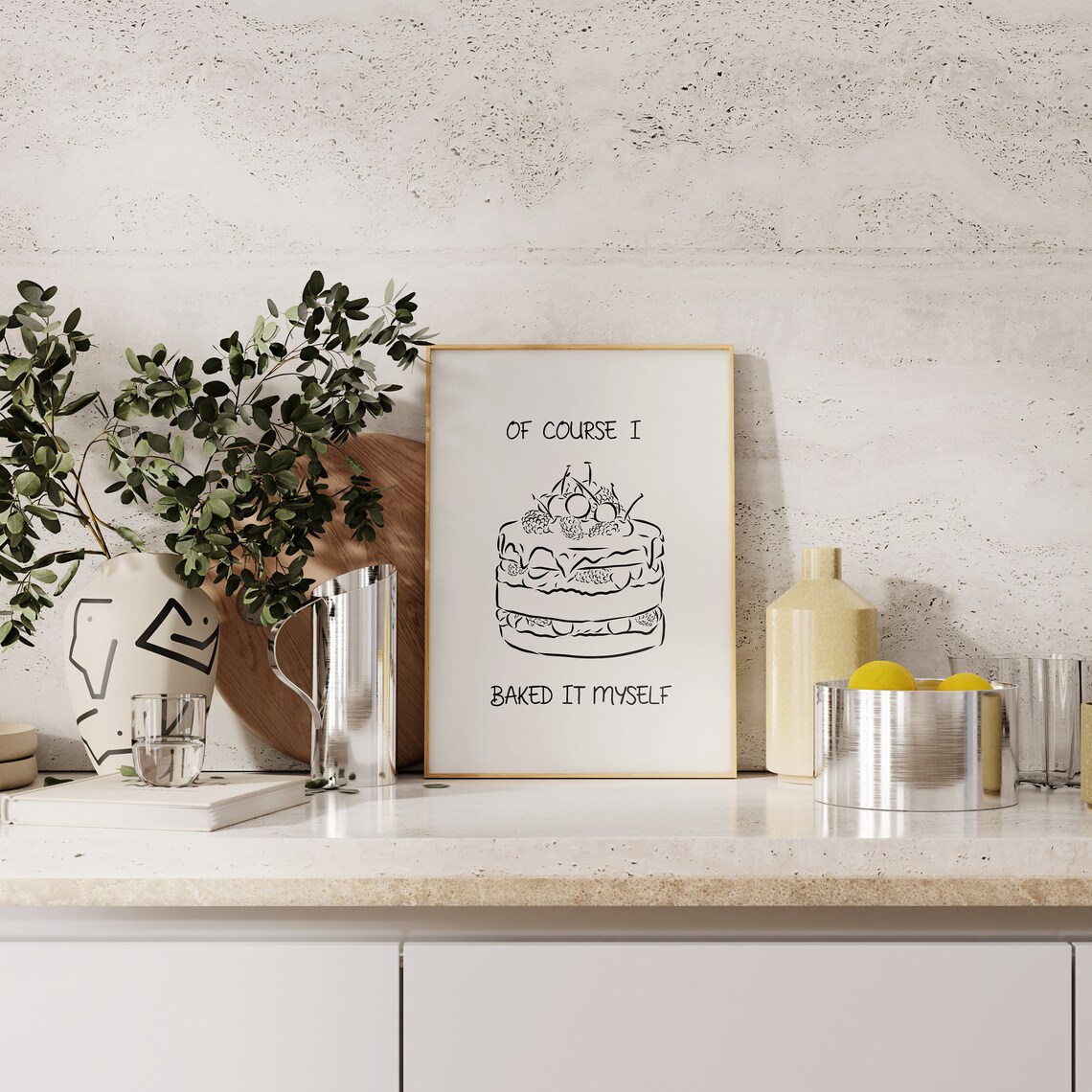Of Course I Baked It Myself Vintage Kitchen Art Print - Image 5