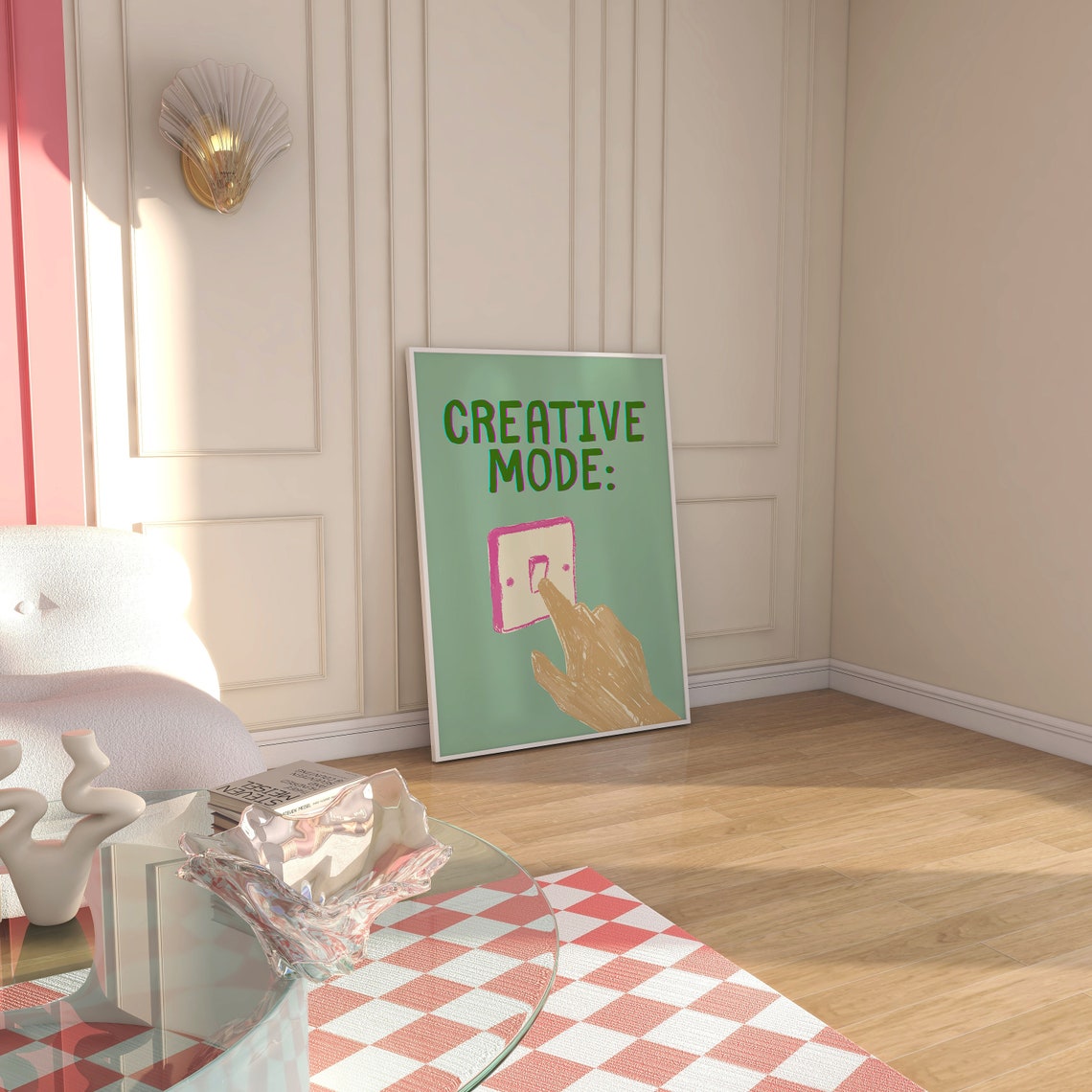 Creative Mode Light Switch Retro Green Office Decor Wall Art - Image 4