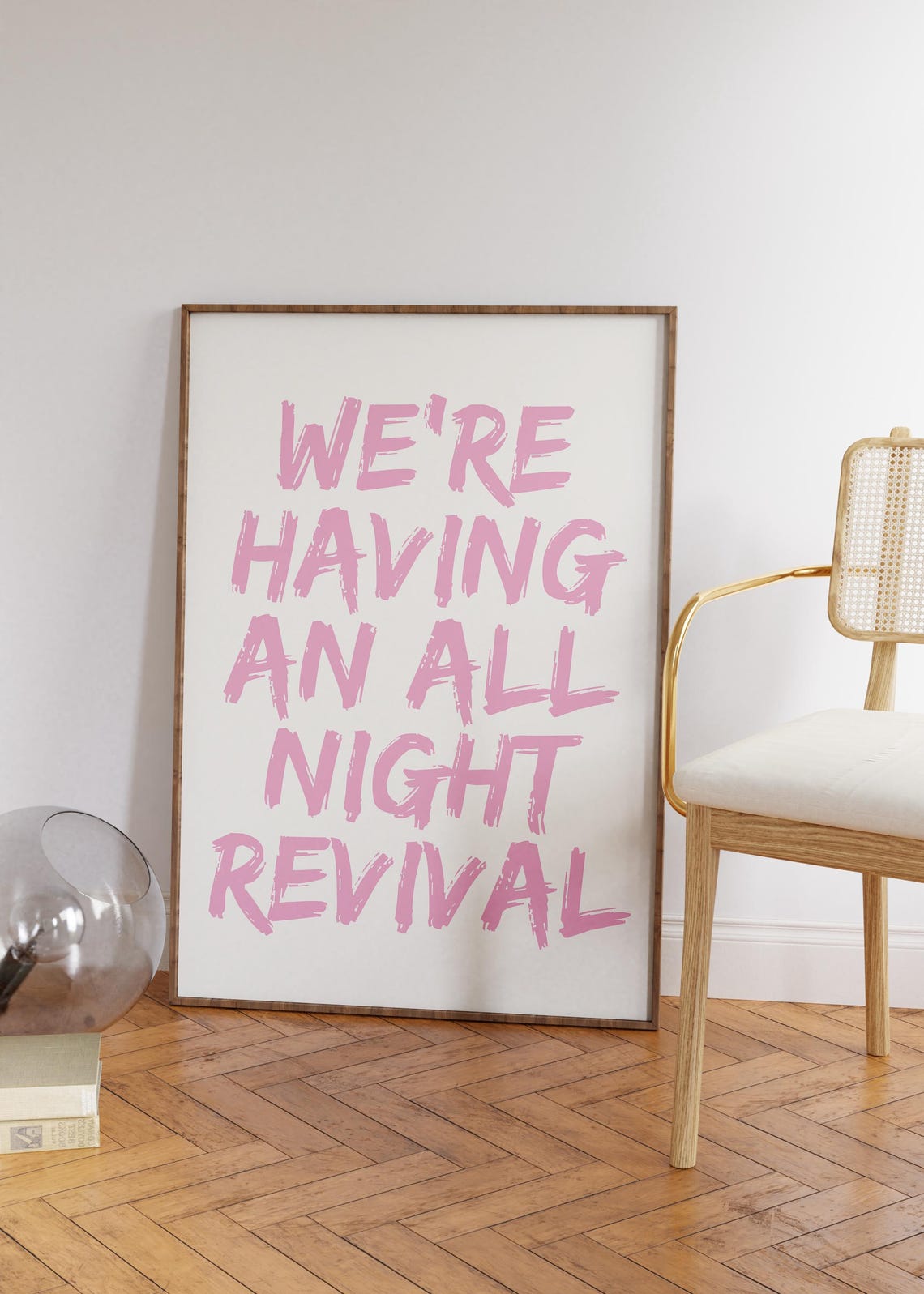 All Night Revival Wall Art Modern Cowgirl Prints Cowgirl Coastal Pink Western Wall Art Trendy College Apartment Decor - Image 2