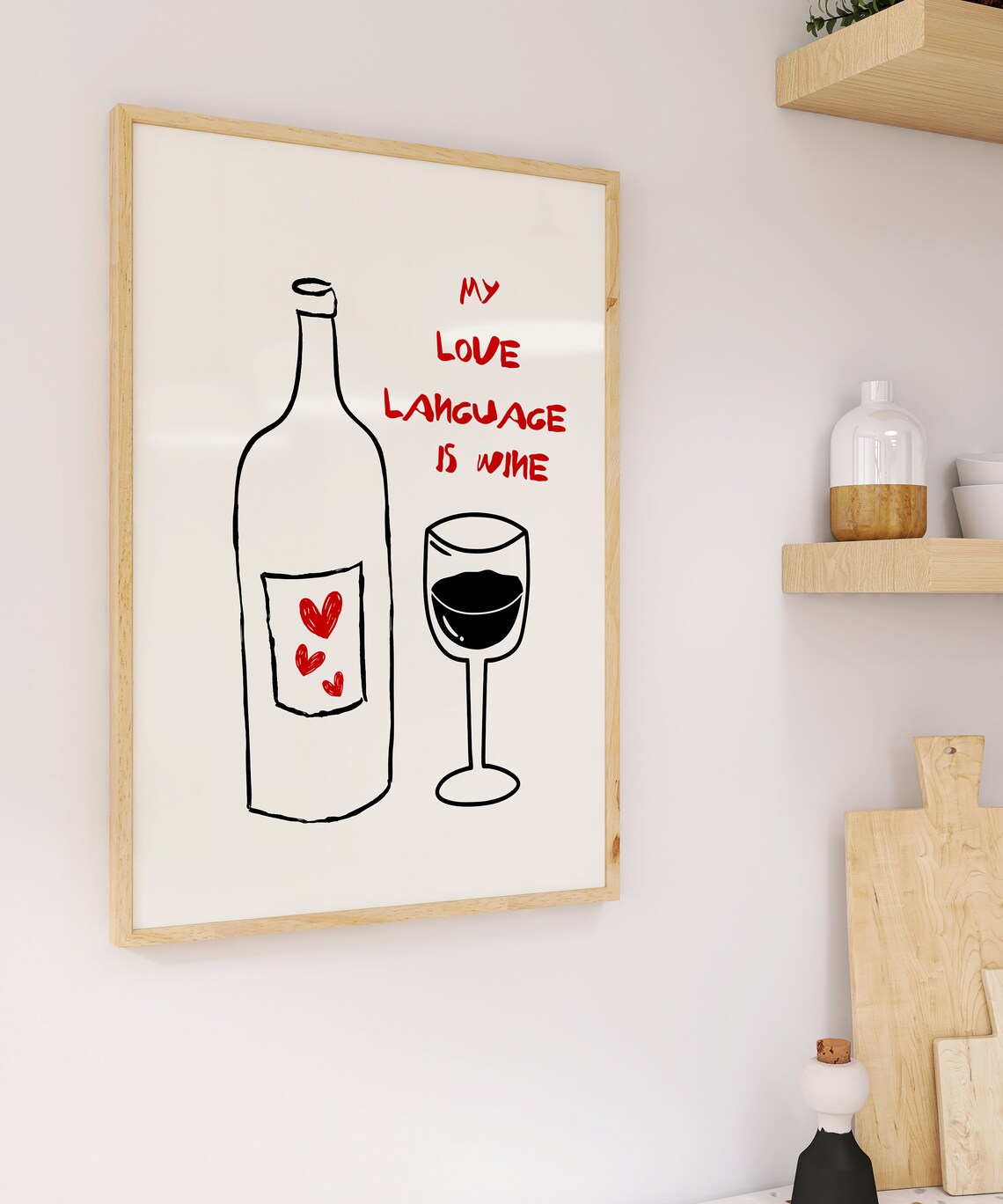 Cin Cin Wine Club Poster, Modern Bar Cart Art - Image 2