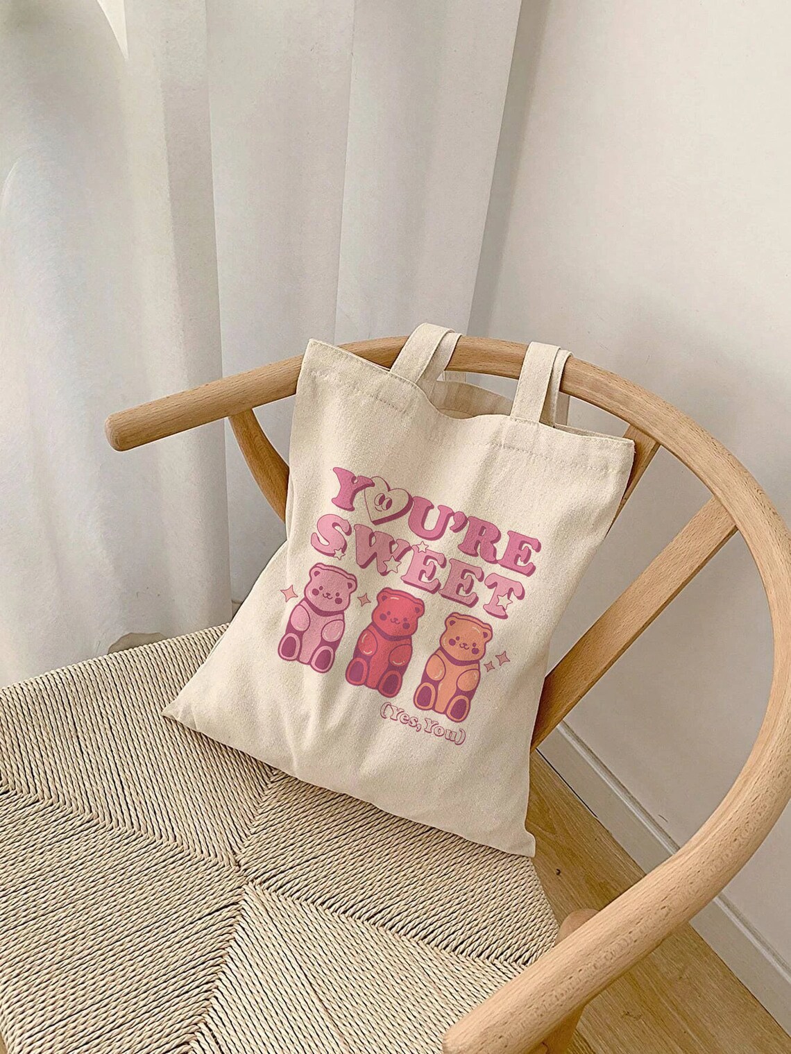You're Sweet Yes You Pink Gummy Bears Valentine Quote Poster - Image 3