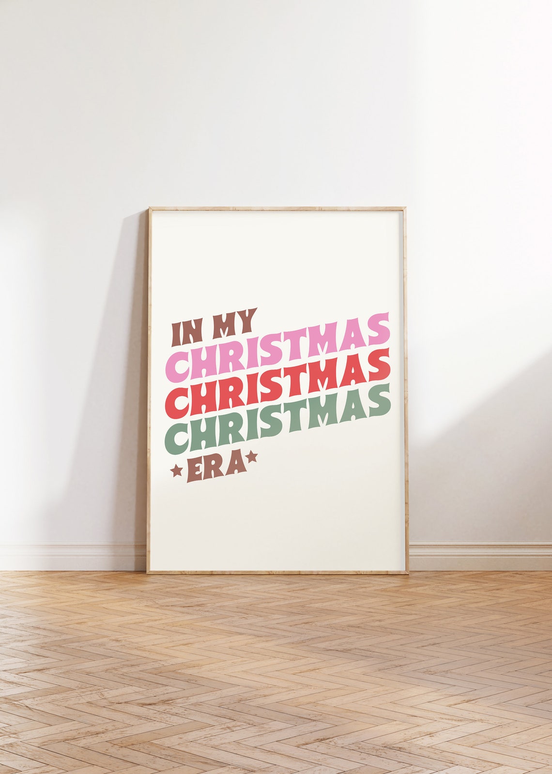 In My Christmas Era Retro Stacked Typography Holiday Quote Poster - Image 2