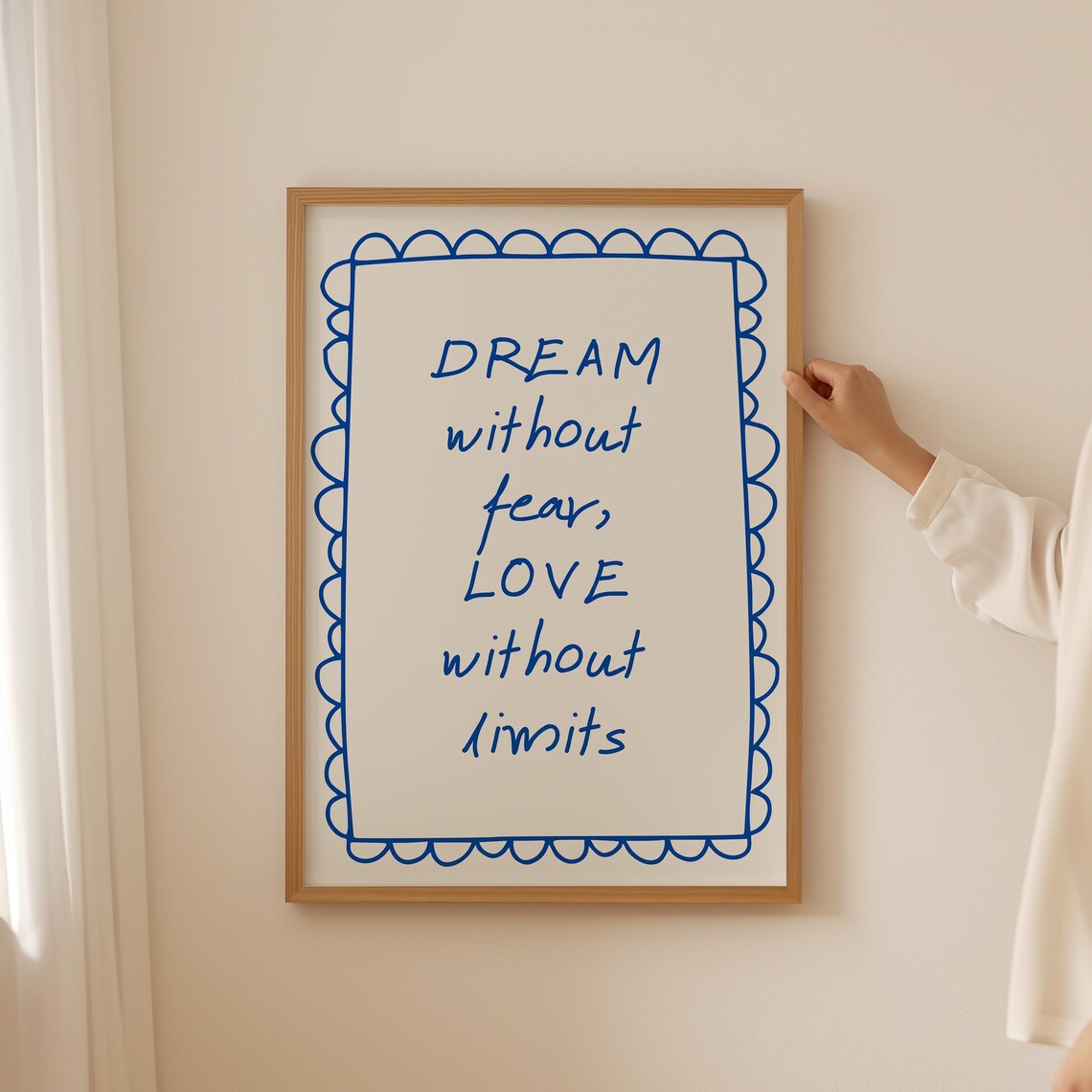 Dream Without Fear Love Without Limits Affirmation Quotes Print Cute Aesthetic Apartment Prints College Dorm Room Decor - Image 5