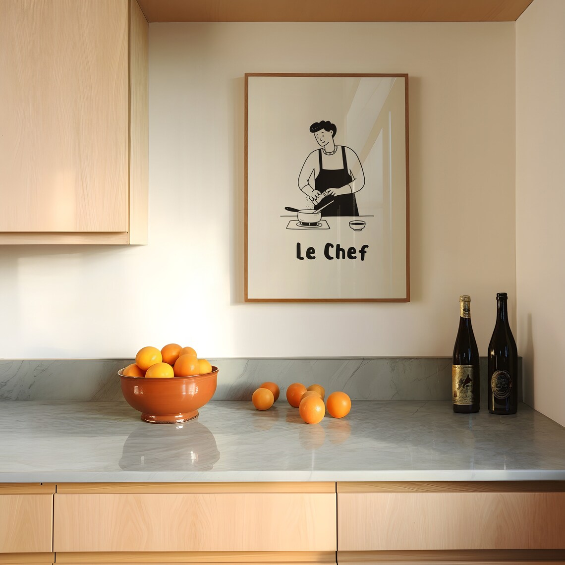 Le Chef Print Aesthetic Kitchen Decor French Kitchen Decor Cute Cooking Art Funky Kitchen Prints Trendy Kitchen Minimalist Art - Image 4