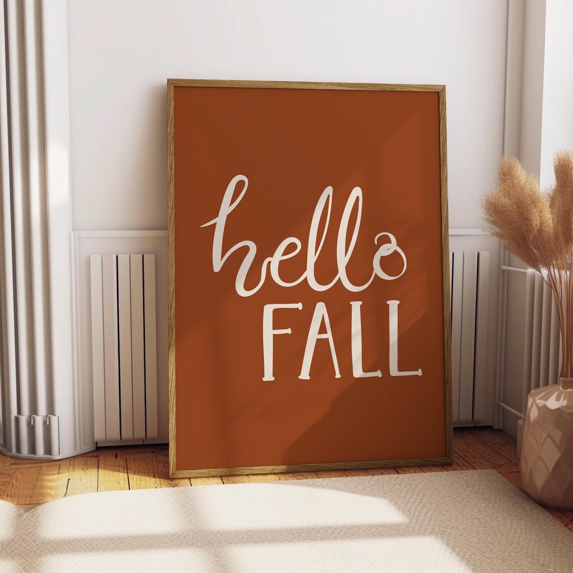 Hello Fall Poster Print, Neutral Autumn Decor - Image 3