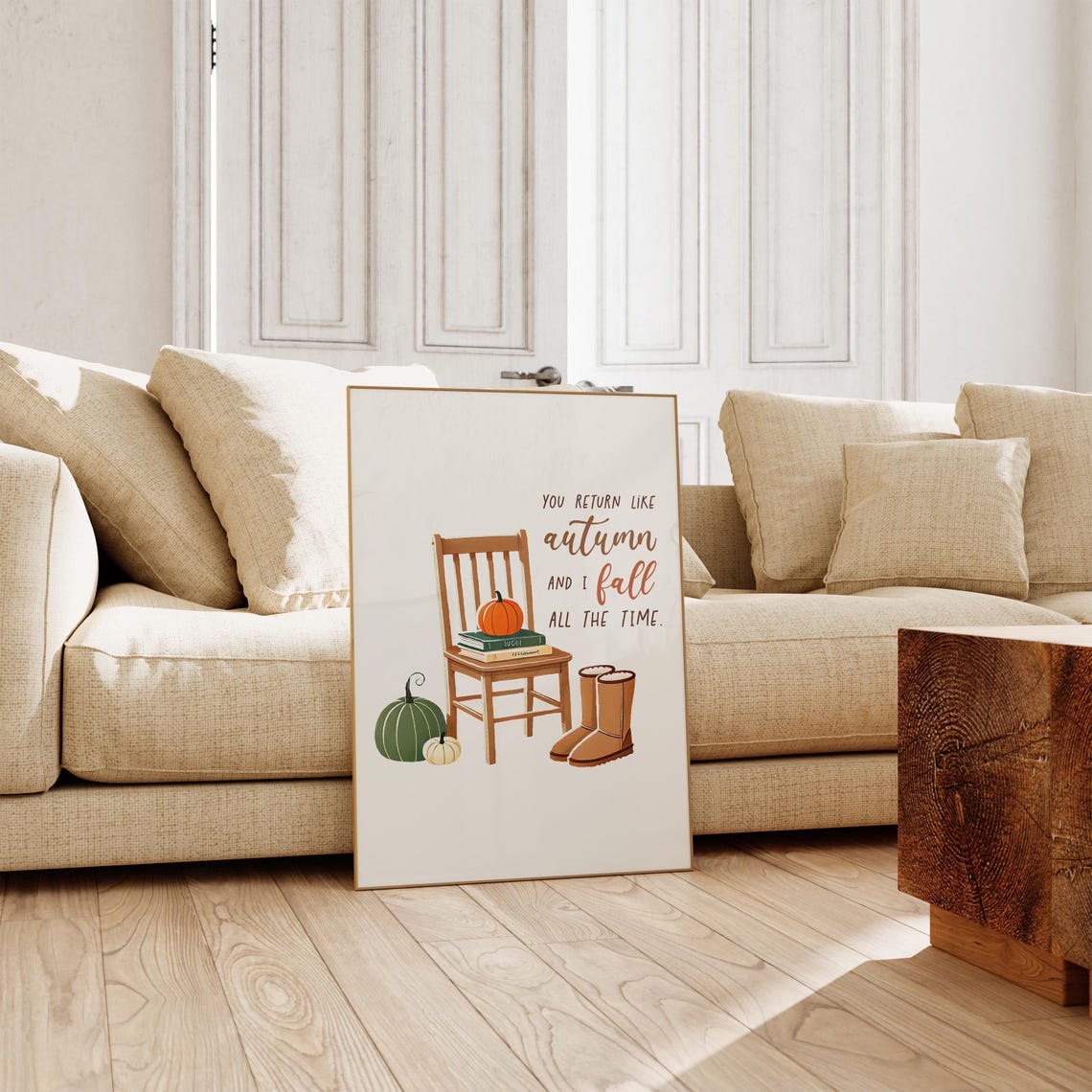 You Return Like Autumn and I Fall Romantic Fall Quote Poster - Image 3