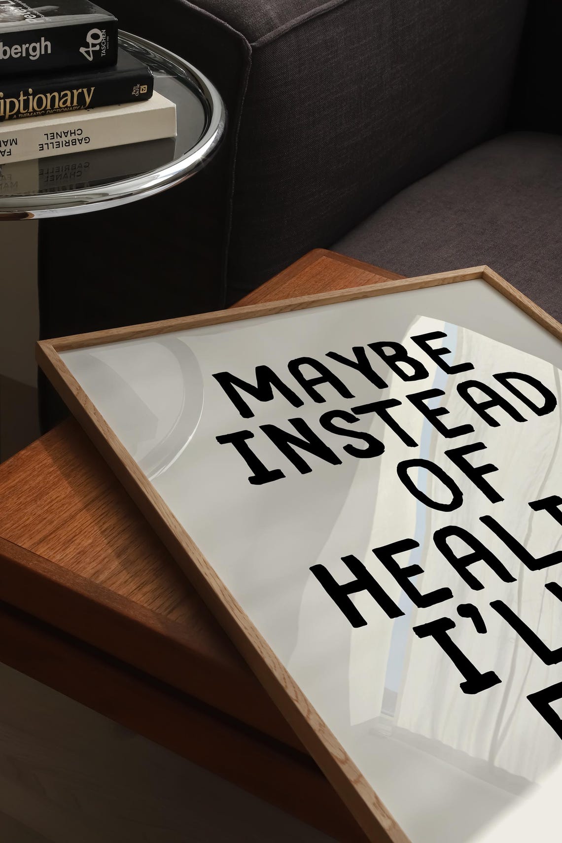 Maybe Instead Of Healing I'll Be Evil Bold Cream Typography Poster - Image 2