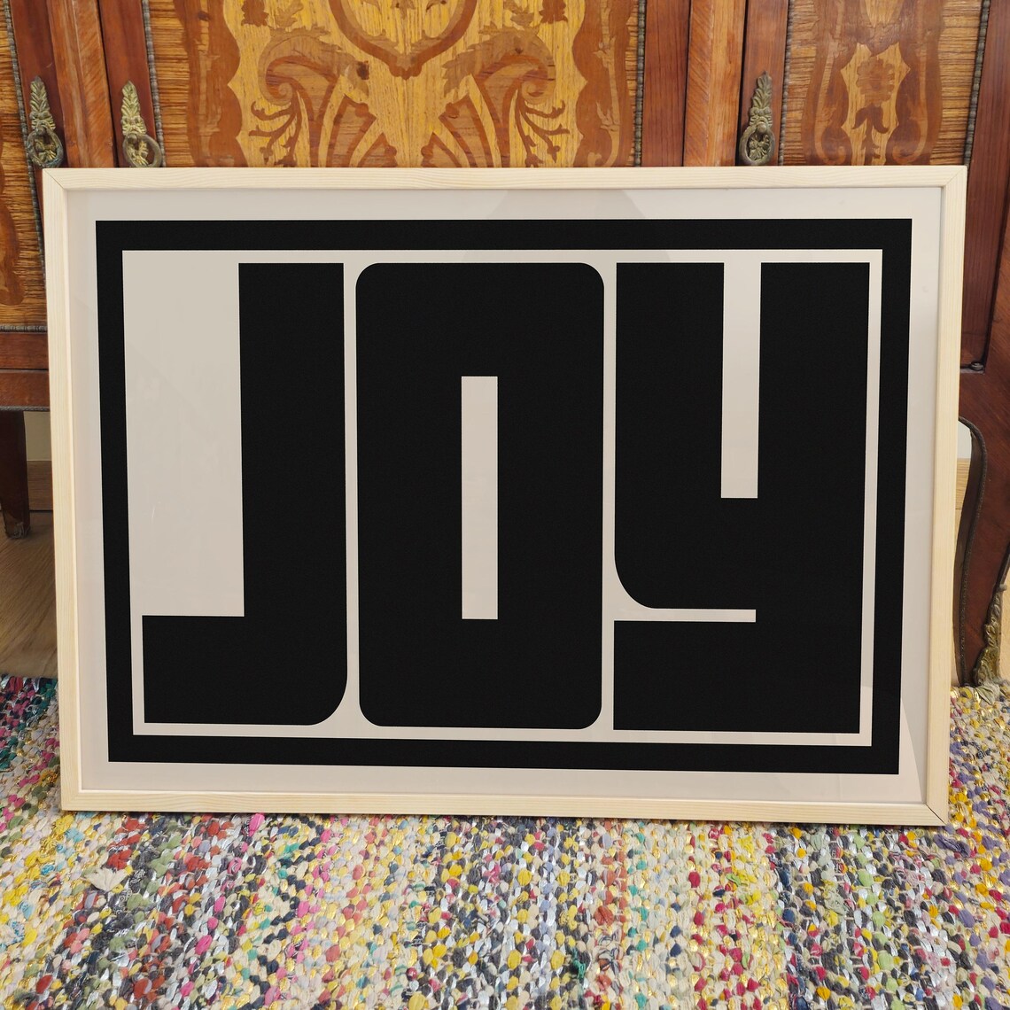 Joy Typography, Bold Minimalist Poster - Image 3