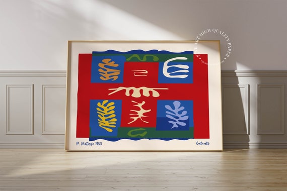 Henri Matisse Art Print Cutouts Mid Century Modern Poster 1953