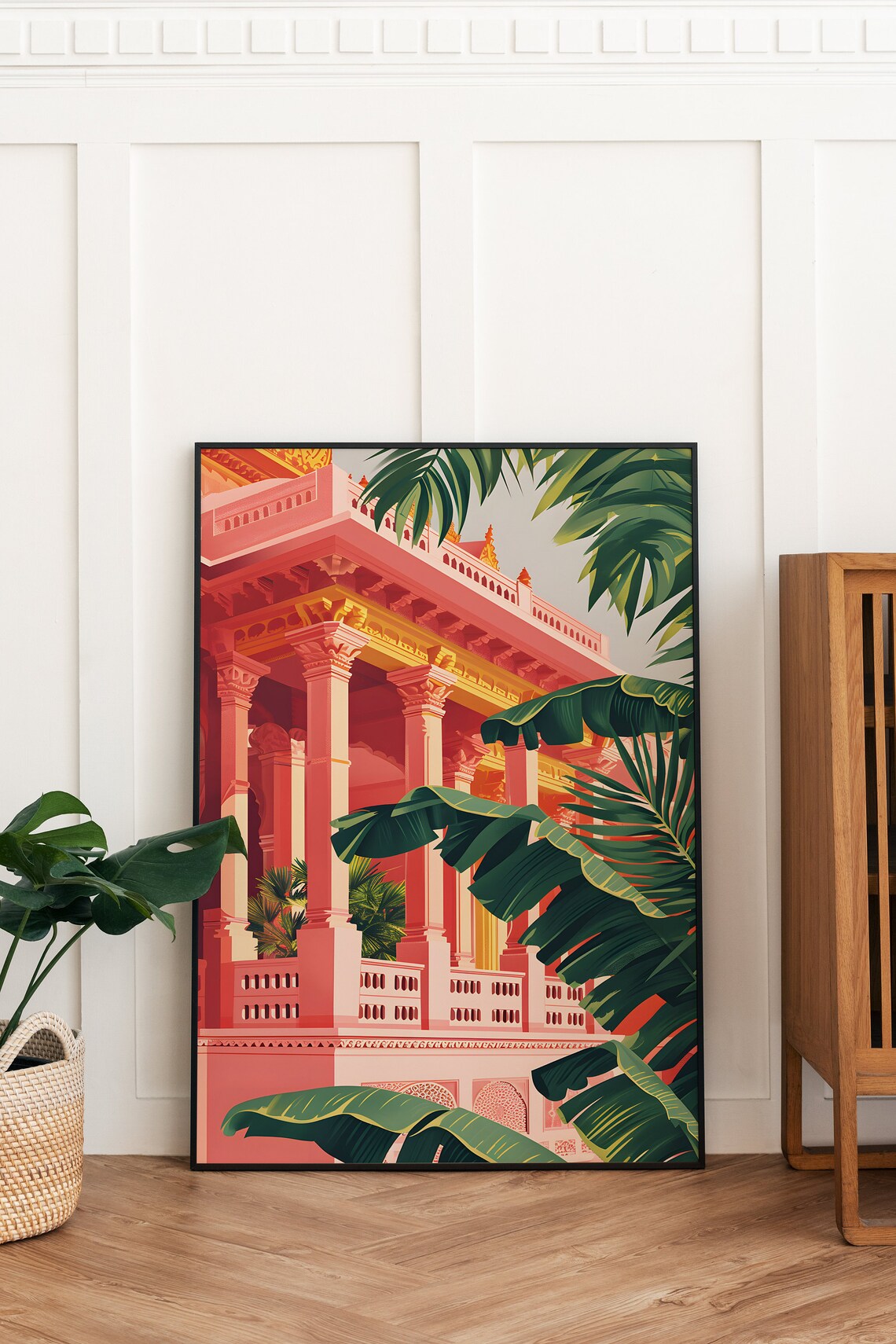 Indian Tamil Nadu Temple Travel Poster, Vintage Monument - Image 3