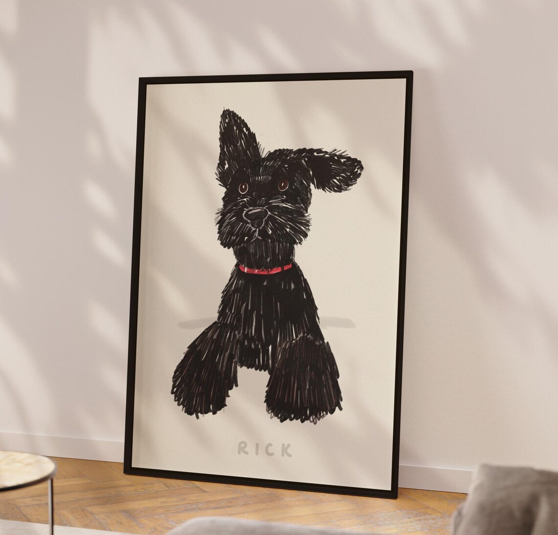 Custom Dog Portrait, Badly Drawn Funny Pet Art Print
