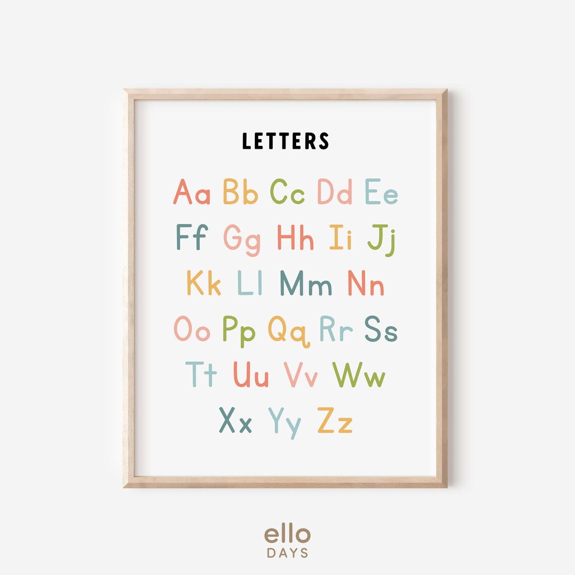 Alphabet Letters Educational Poster, Preschool Classroom Decor - Image 4