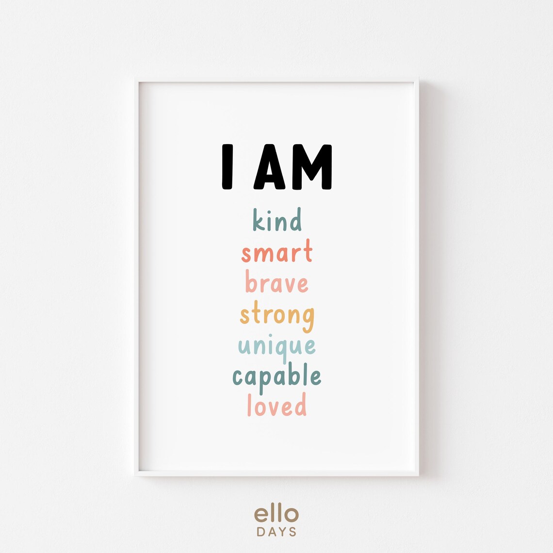 Daily Affirmations For Kids Art Print, Classroom Decor - Image 3