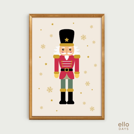Nutcracker Christmas Aesthetic, Classic Winter Poster