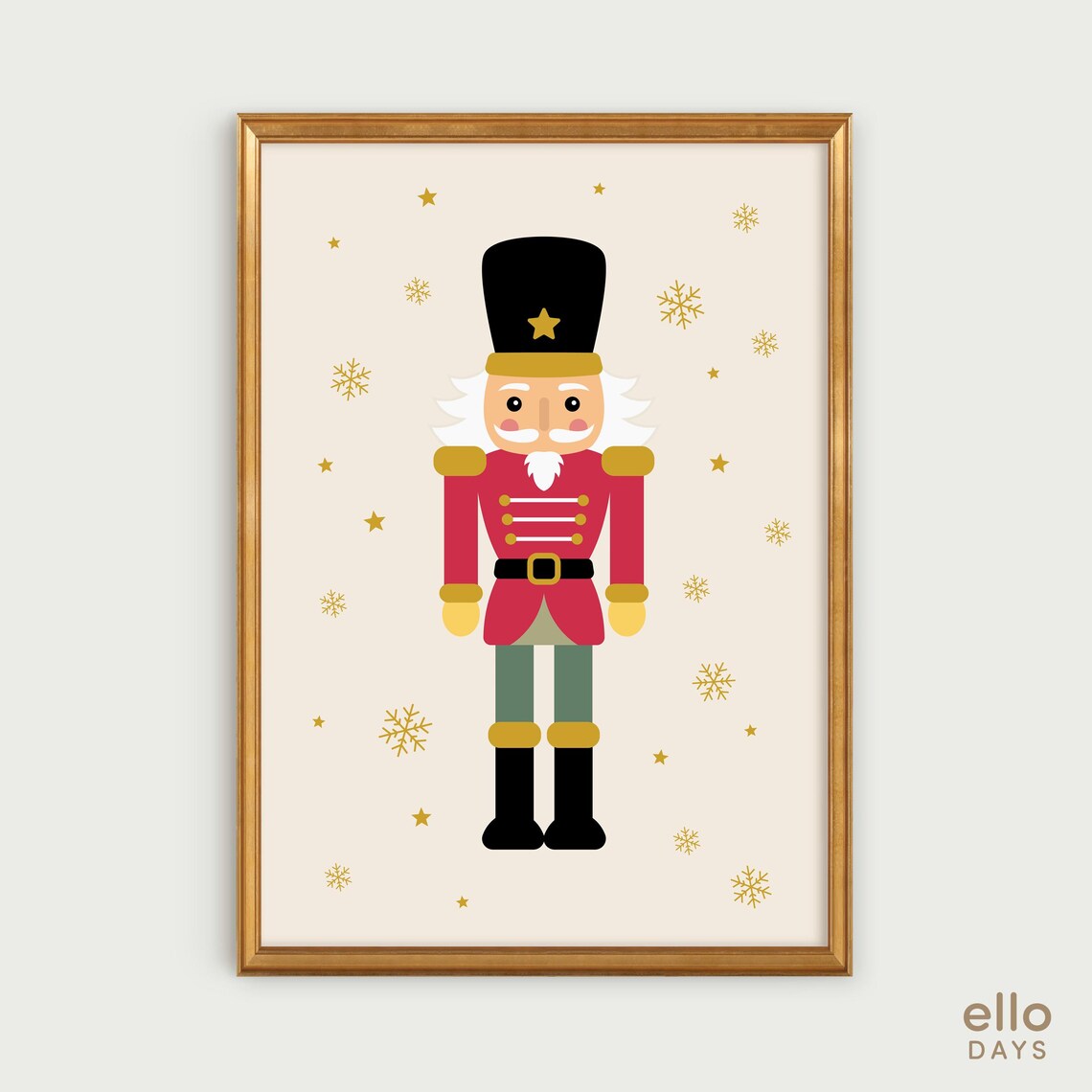 Nutcracker Christmas Aesthetic, Classic Winter Poster