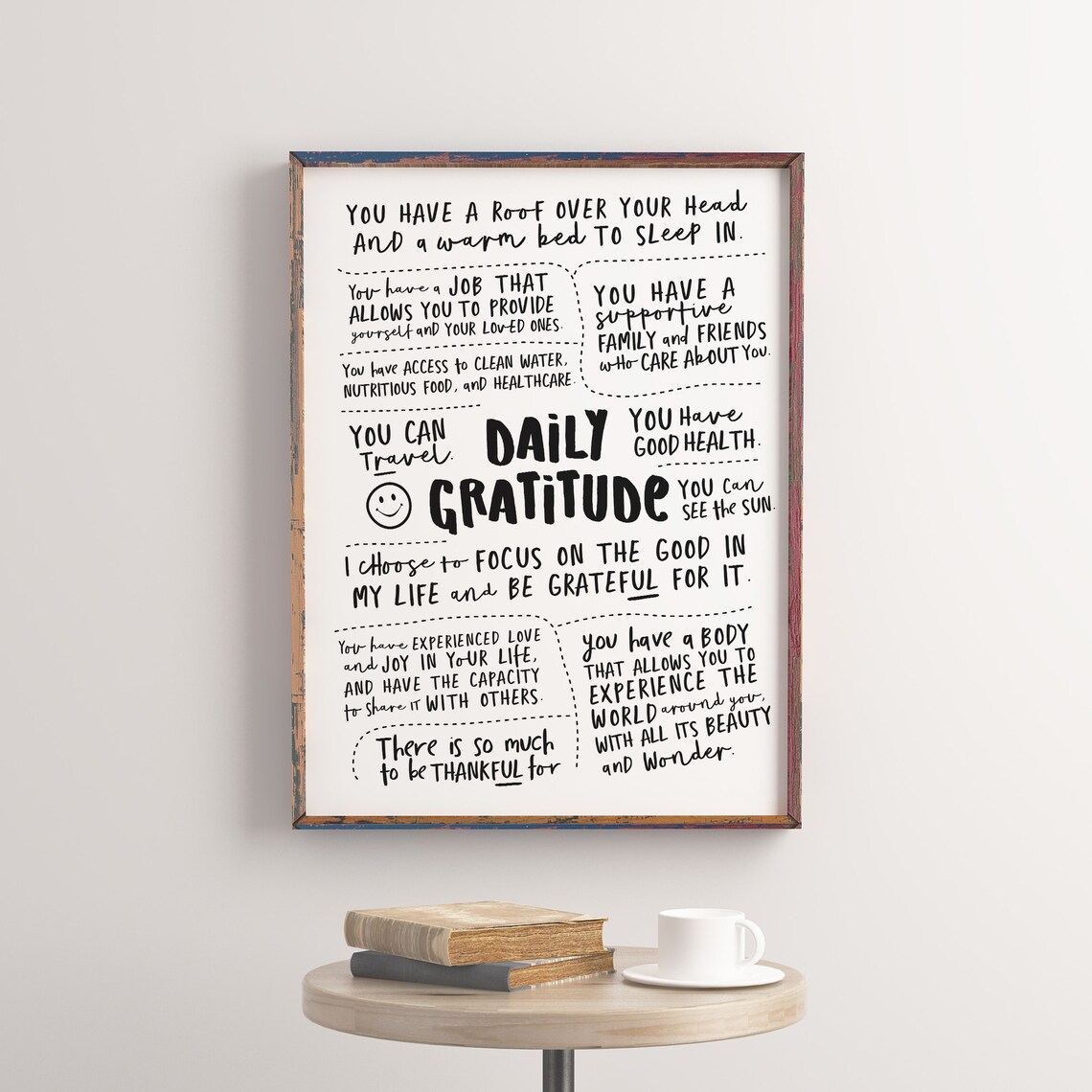 Daily Gratitude Poster Print, Dorm Room Wall Art - Image 2