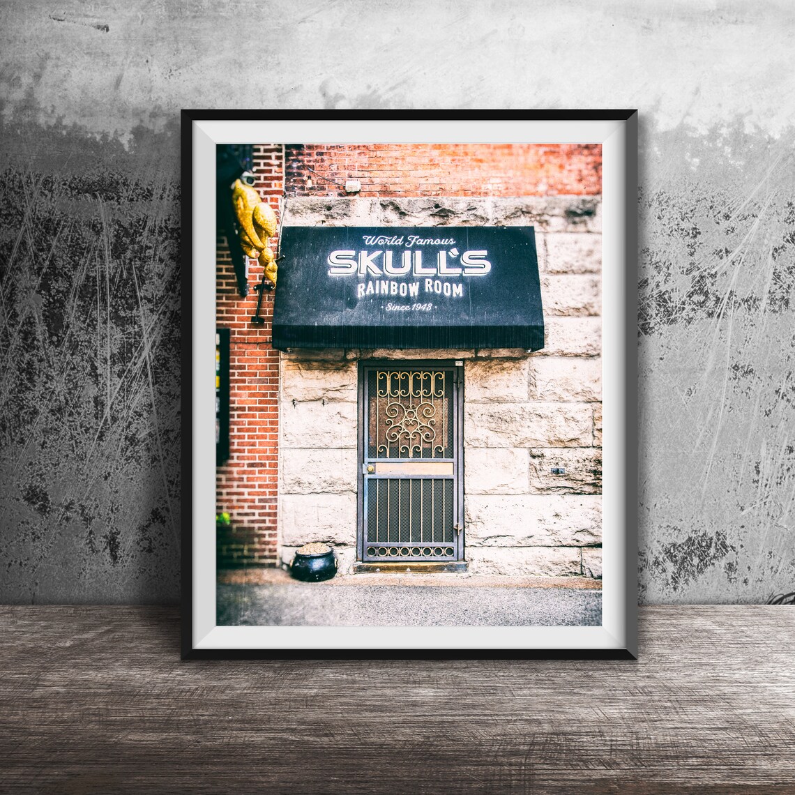 Skulls Rainbow Room Nashville Street Art Art Print