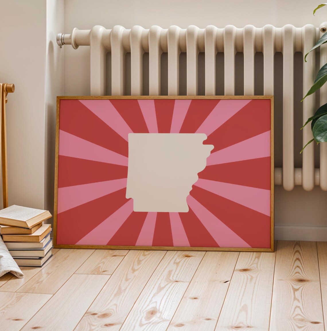 Arkansas Fayetteville Retro Travel Poster